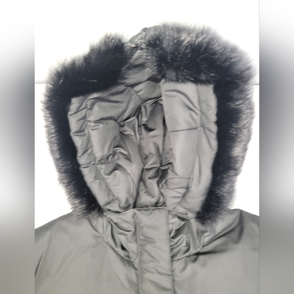 Cole B sport winter down quilted puffer jacket w/rabbit fur hood - Picture 12 of 14